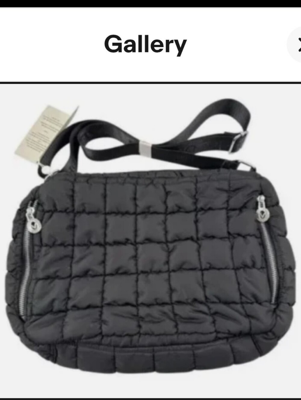 Valentino Orlandi Quilted Puffer Tote In Black. NWOT.